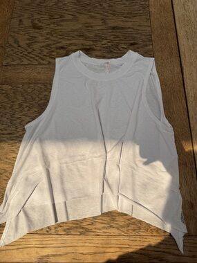 FP Movement by Free People White Sleeveless Pleat-Detail Tank
